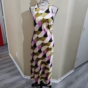 House of Harlow 1960‎ x Revolve 60s 70s vibes satin maxi dress size small new!!